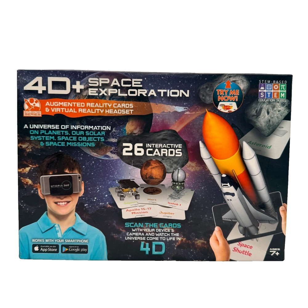 Space 4D+ Space Exploration AR 26 Interactive Cards VR Headset STEM Educational